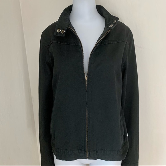 VOLCOM Frochickie Jacket Full Zip Twill Cotton Black Utility Size Large - Picture 7 of 16